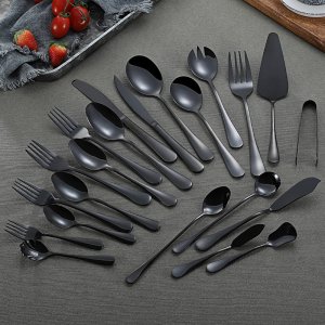 1010 Series Stainless Steel Western Cutlery Set - Steak Knife, Fork, Spoon, Sugar Tongs, Serving Spoon, Stirring Spoon, and Coffee Spoon
