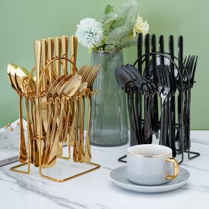 1010 Stainless Steel 24-Piece Cutlery Set | Home, Business, and Wedding Gift Set